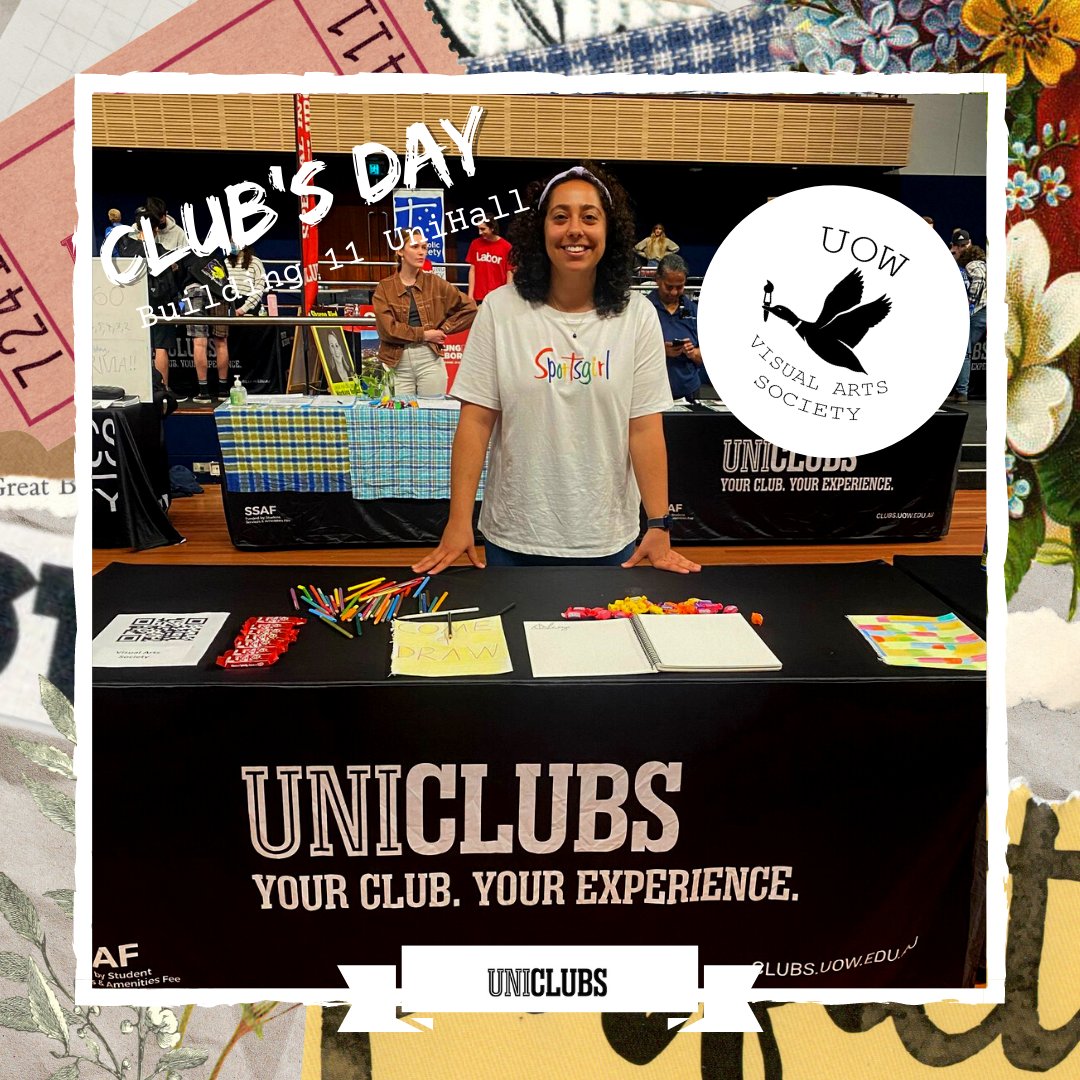 uowvisualarts's tweet photo. We're in the UniHall 🥰
Come talk to our lovely President Miriam and do some drawing with us, time to get creative! 🎉

#uow #uowstudentlife #UOWvisualarts https://t.co/Q7AV6hFK2z