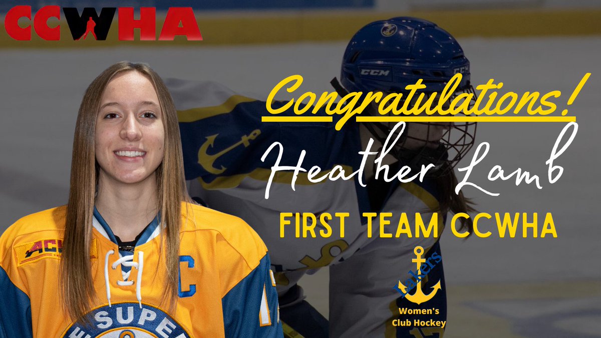 LSSUWHKY's tweet photo. Congratulations to Heather Lamb for receiving all season 1st team honors for defensemen in the CCWHA. https://t.co/aS4VKSccI2