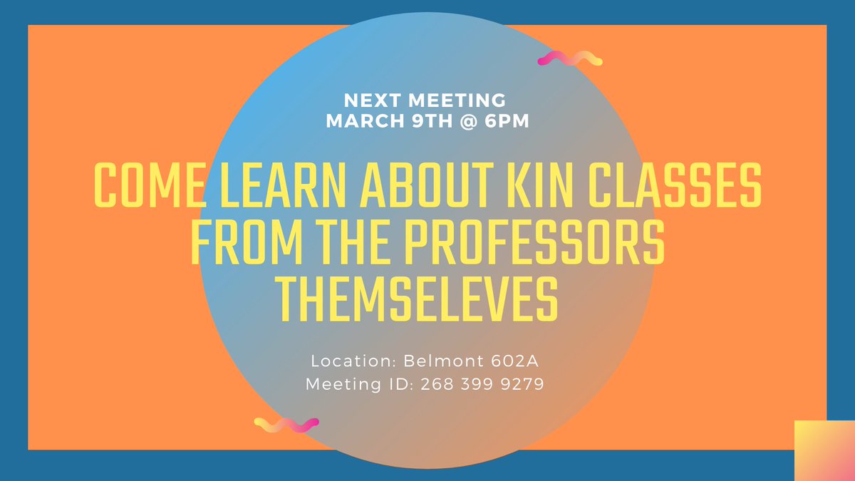 TexasKinClub1's tweet photo. Hey KIN Club! At our next meeting, kinesiology professors Dr. Tanaka, Latimer, and Farr, will be there along with a couple others that will also appear on zoom. They will be there to talk about their courses and answer all of your questions. We can't wait to see you there! https://t.co/LSfWZV2Dnb