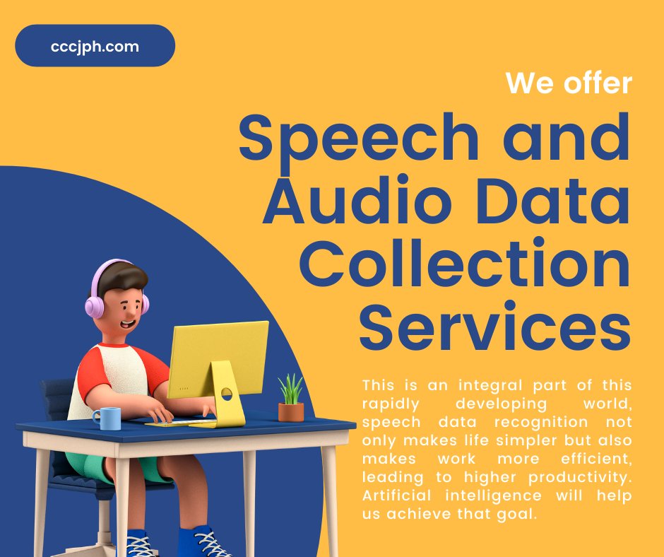 CCCjph's tweet photo. CCC is a multilingual service company that specializes in providing a globally competitive level of service supporting the AI technology market. To learn more about us: https://t.co/mbC7t4Y6vL
#AudioDataCollection #ArtificialIntelligence #SpeechDataCollection https://t.co/mnFnGmYoA5