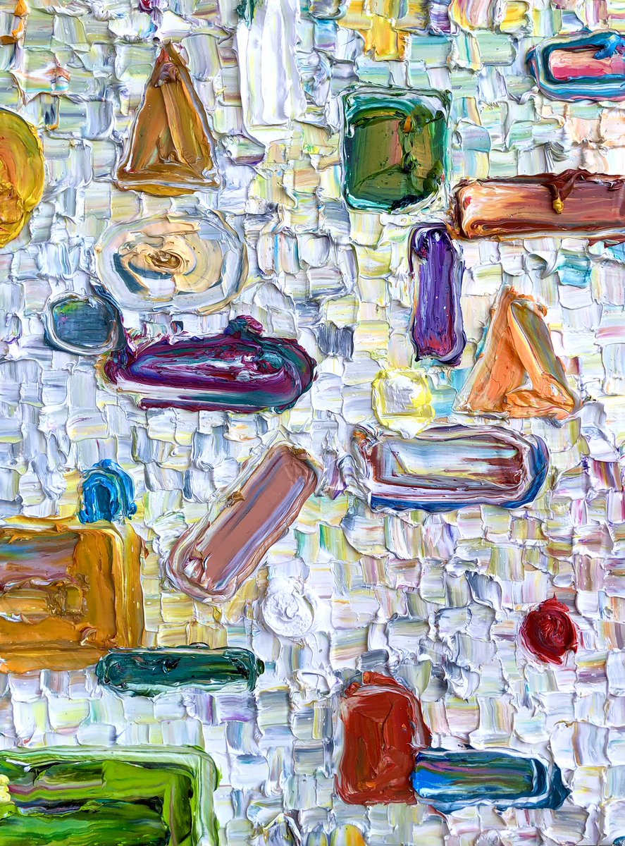 IceHermits's tweet photo. A recent abstract work… “Assortment XIV” Oil on panel https://t.co/tMpFF2WHL9