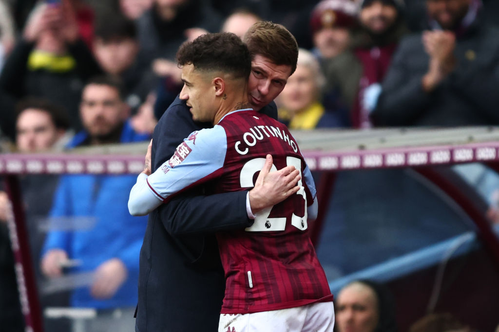 FabrizioRomano's tweet photo. Steven Gerrard would love to keep Philippe Coutinho at Aston Villa. Buy option clause available for €40m - board wants to wait until May and then make final decision, while they're happy with Coutinho. 🇧🇷 #AVFC 

Barcelona wan sell Coutinho - they're waiting for Villa to decide. https://t.co/51kfssXwuf