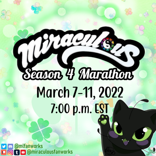mlfanworks's tweet photo. Don't forget to join us on March 11th for #Day4 of our #MiraculousLadybugSeason4 Marathon! Come and join us as we watch:
#HackSan
#Rocketear
#Wishmaker
#Simpleman
#Quilin
Hope to see you then! https://t.co/k2iRJuRuAN