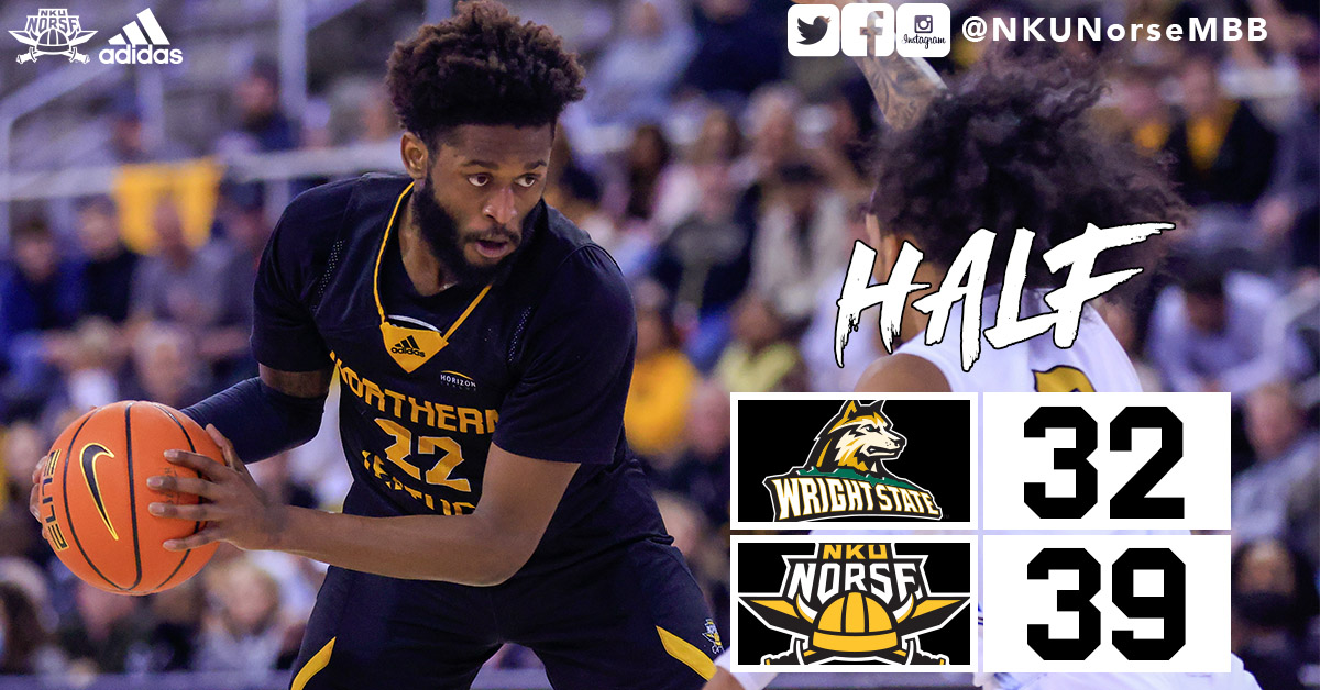 NKU shot 60.9% in the first half and held Wright State to 35.3%! #NorseUp