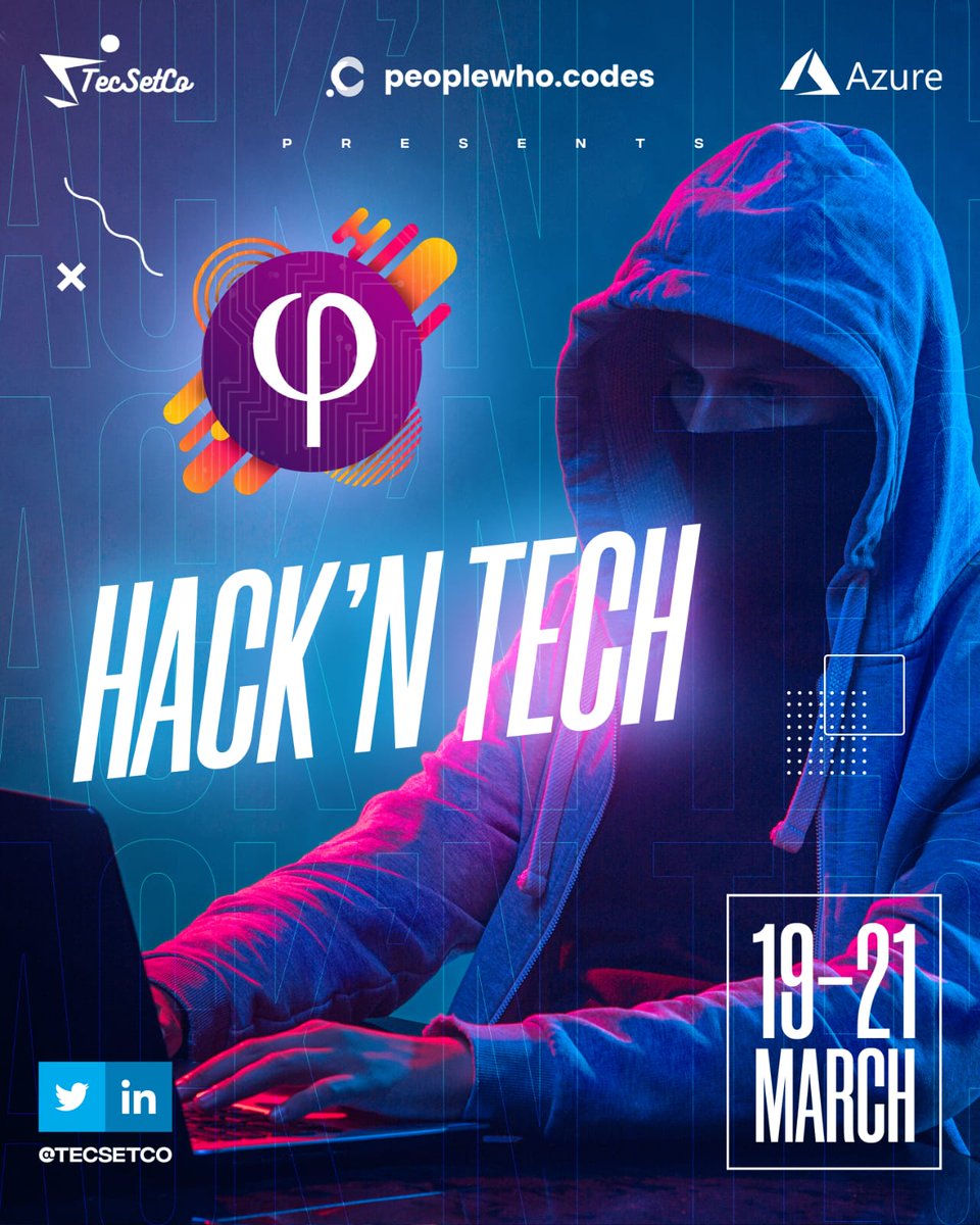 Register now at 
bit.ly/39sai85
👉🏼visit website for more details : hackntech.live
👉🏼 Join Telegram Group: t.me/tecsetco
👉🏼 Follow LinkedIn: linkedin.com/company/810049…
👉🏼 Join Discord: discord.gg/9b9FuTTy