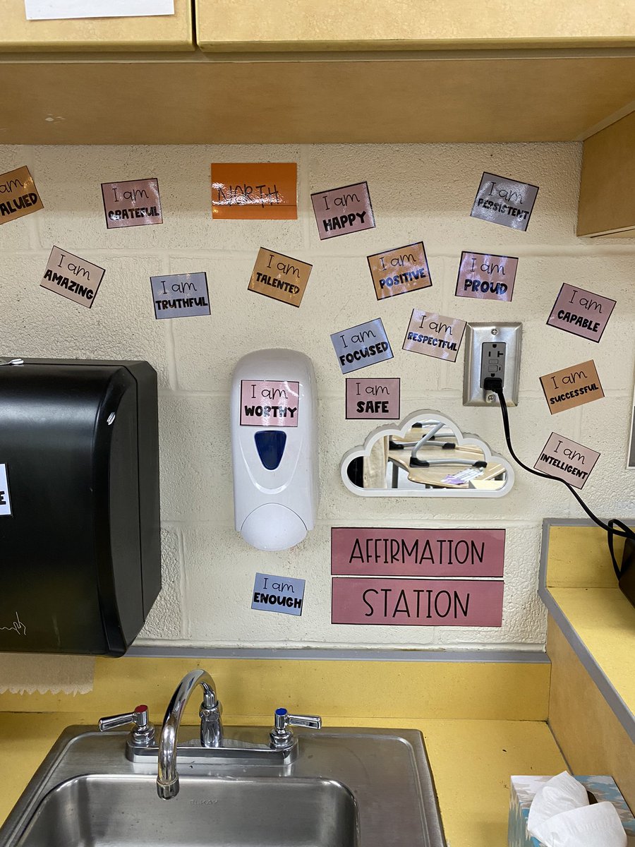 I wouldn’t call myself a teacher, if I didn’t teach the power of self love and affirmations. Even I use our new Affirmation Station! ☺️ #sel #selflove