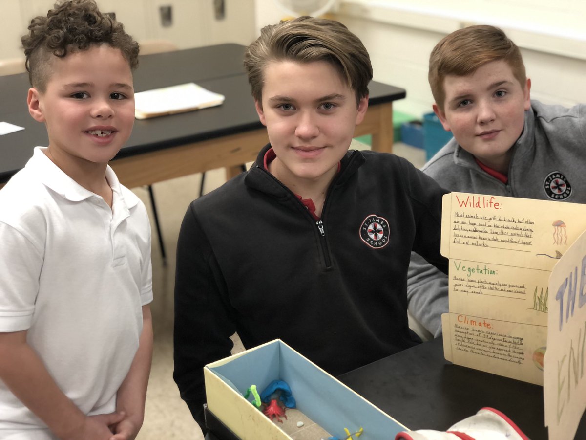 MrsReidSTJ's tweet photo. 7th graders shared their STEAM projects - biomes. What a great job! @StJamesWO https://t.co/9DHgmRemQ4