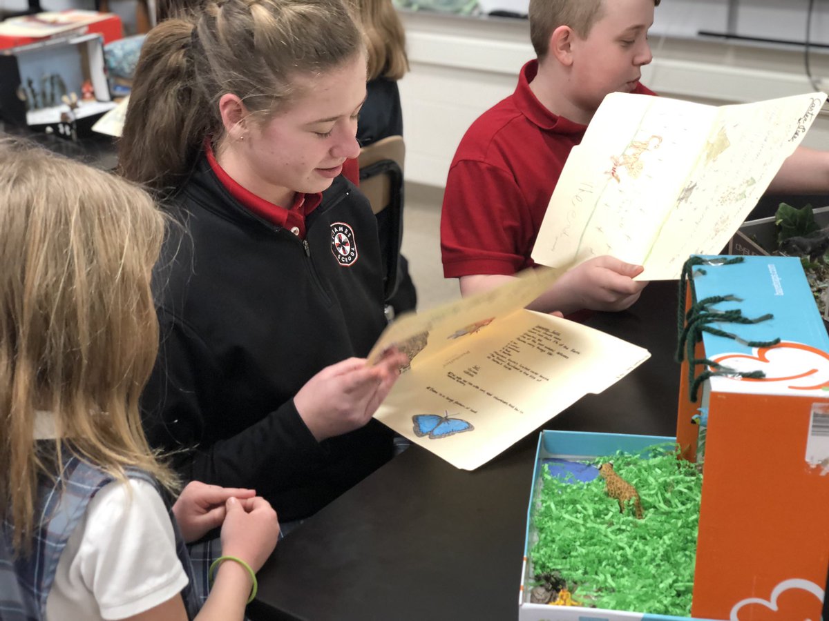 MrsReidSTJ's tweet photo. 7th graders shared their STEAM projects - biomes. What a great job! @StJamesWO https://t.co/9DHgmRemQ4