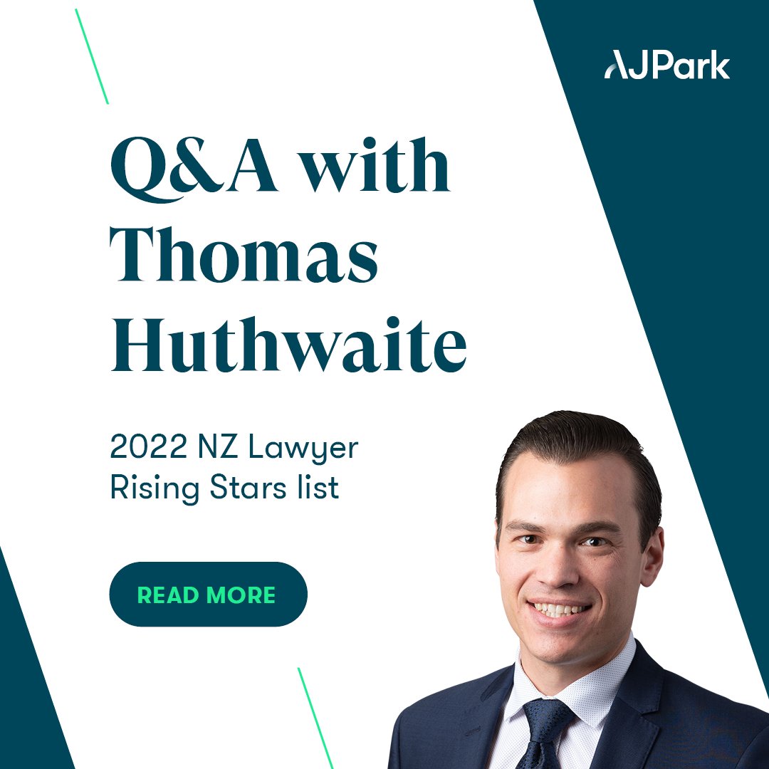 Described by his colleagues as being ‘too nice to be a litigation lawyer, until you see him in action’, Thomas Huthwaite is a calm, confident, and exceptional lawyer treading his own unique path in the litigation space.
Read his Q&amp;A here: ajpark.com/our-firm/news-…
#nzlawyer #IP