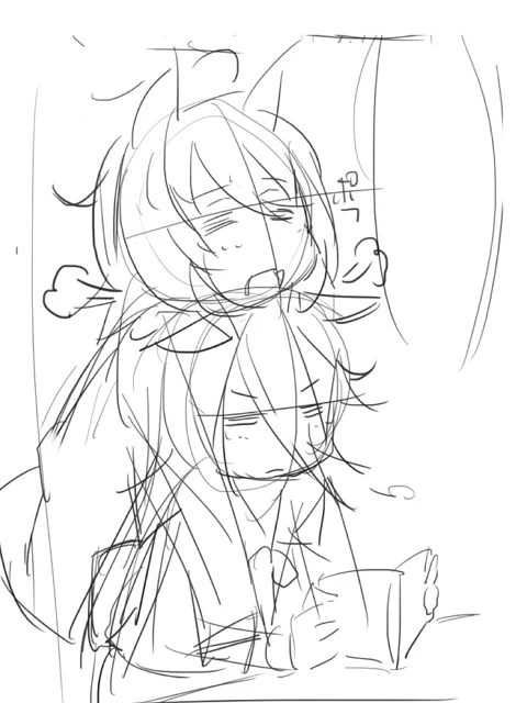 おとといのデフォルメ絵で思いついたネタを漫画で描いてみる 