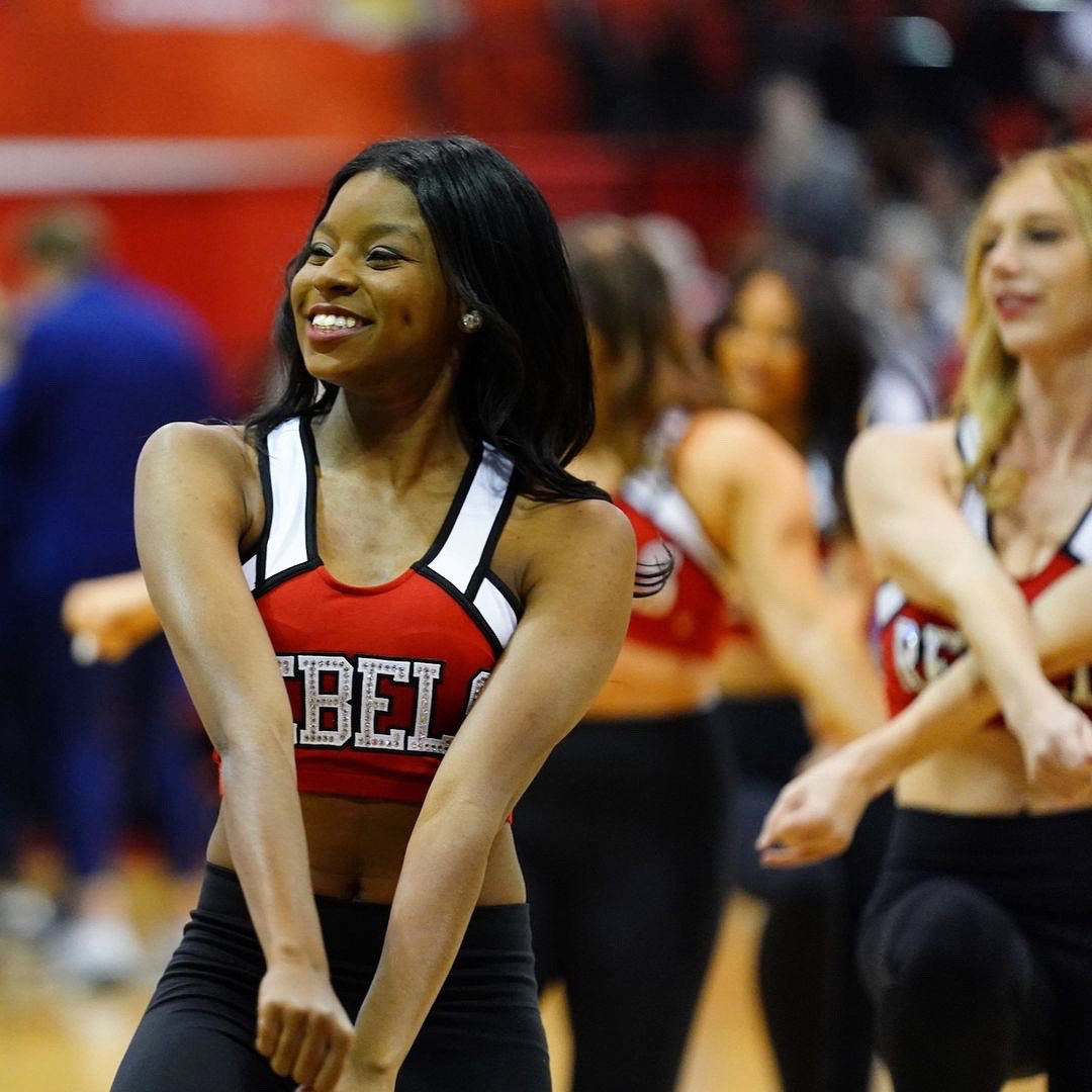UNLVPom's tweet photo. All smiles because it’s #internationalwomensday ❤️ We love each one of our athletes and value the diversity, leadership, and talent they bring to our team! https://t.co/jgbJMtBXF5