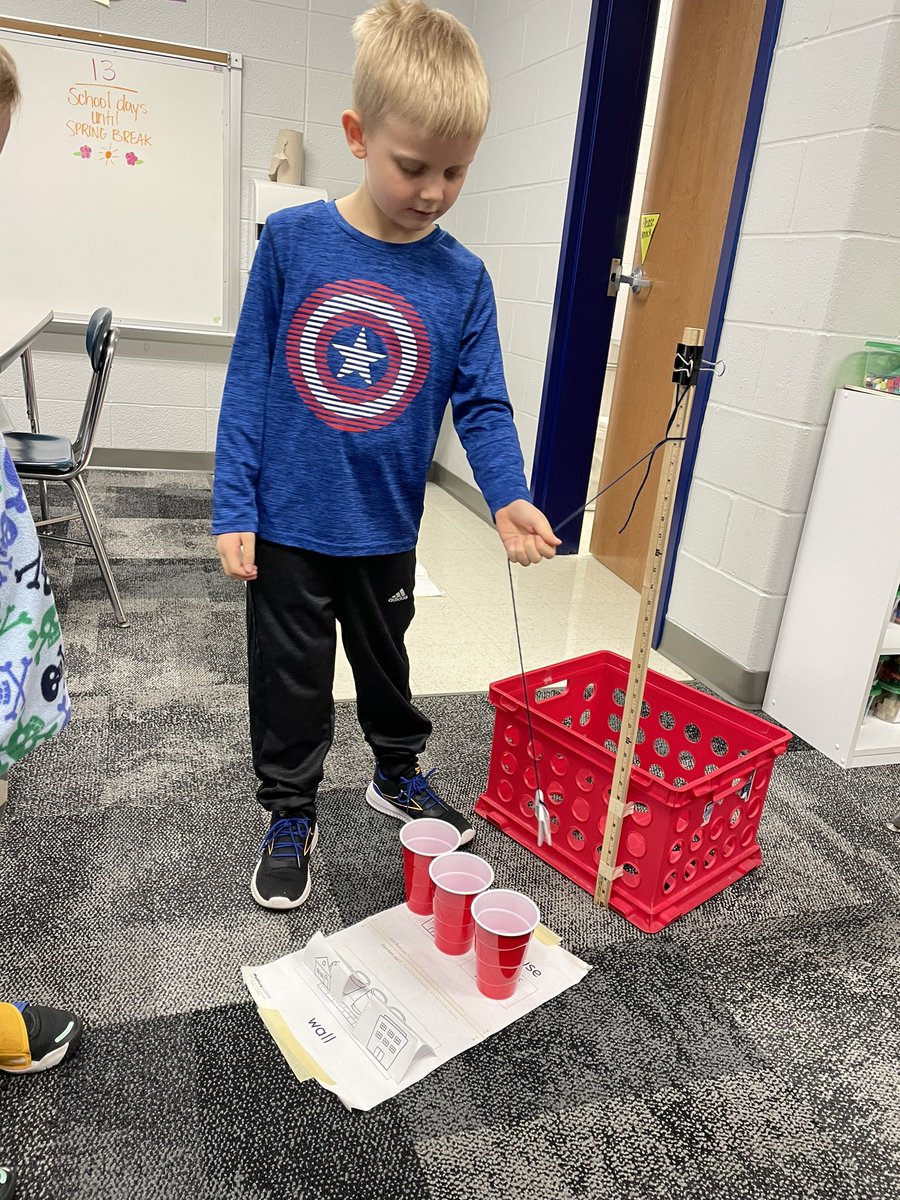 SC_STEAM_1's tweet photo. Miss Hoffman’s first graders had a blast knocking down the wall with a wrecking ball today! https://t.co/8Of278gIKm