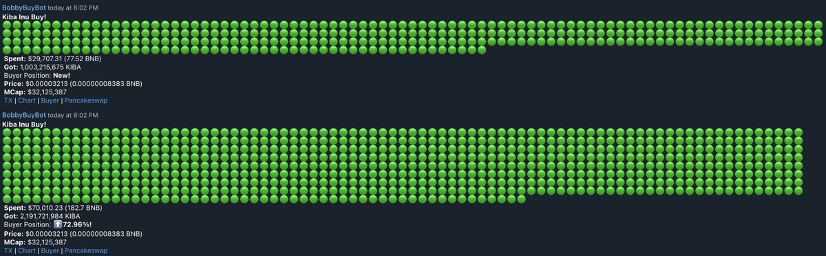chirocrypto's tweet image. BIG ol buys coming into $KIBA 🥷🏼

Welcome to the KREW, new chad. 

BOBBY might be all you see in the chat at this rate