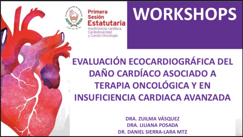 No se pueden perder esta #1asesionestatutaria ! 

🎧 🫀🪢Taller #Echofirst evaluación del daño cardiovascular asociado a terapia oncológica &amp; falla cardiaca avanzada 🪢🫀🎧

Imperdible!