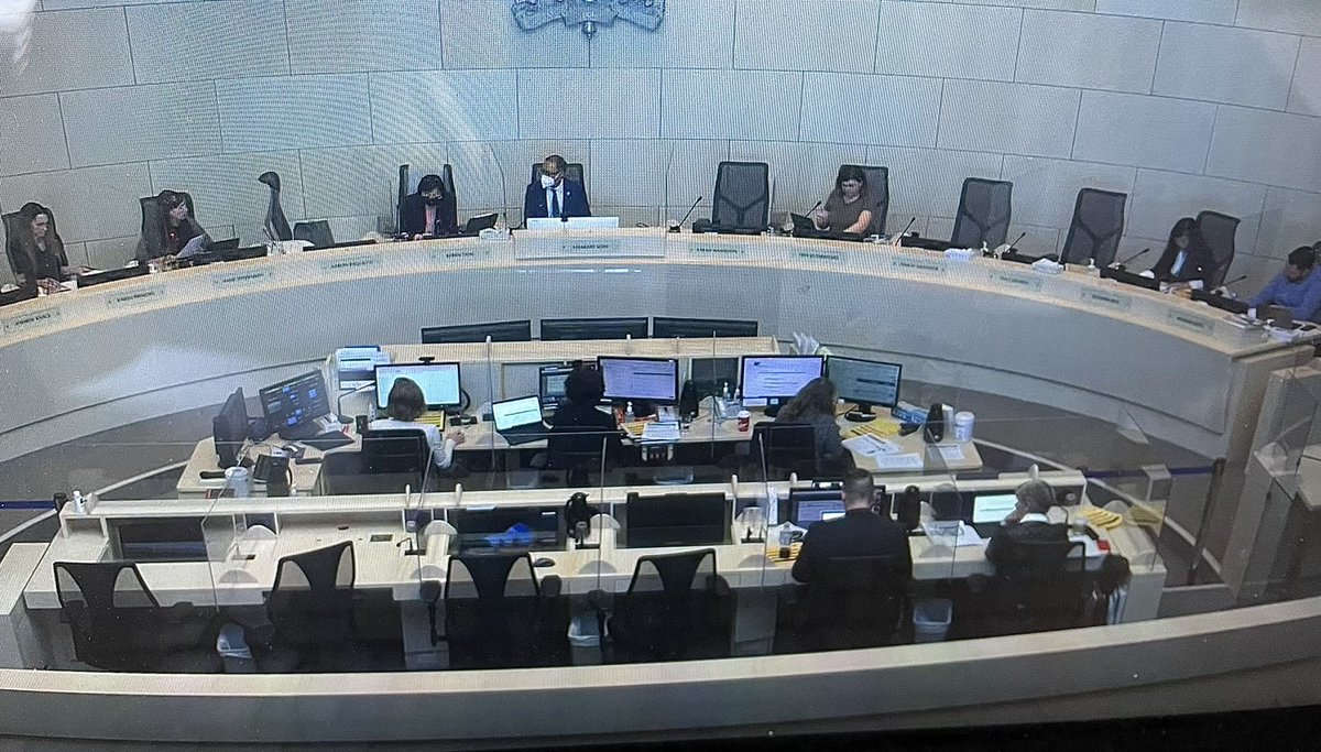 The irony of how more than one of these maskless #yegcc councillors from today’s #yeg council meeting voted NO to repealing the mask bylaw.  Rules for thee hey <a href="/michaeljanz/">Michael Janz</a>  Good on you <a href="/AmarjeetSohiYEG/">Amarjeet Sohi</a> for making your individual choice to mask &amp; help keep your colleagues safe
