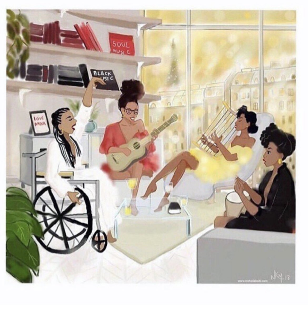 AndreaJennings_'s tweet photo. #HappyInternationalWomenDay @rampdup to all the ladies at #RAMPD #RecordingArtistsAndMusicProfressionalswithDisabilities Beautiful artwork by @Nicollekobi on IG https://t.co/Q3WzrG8h9f