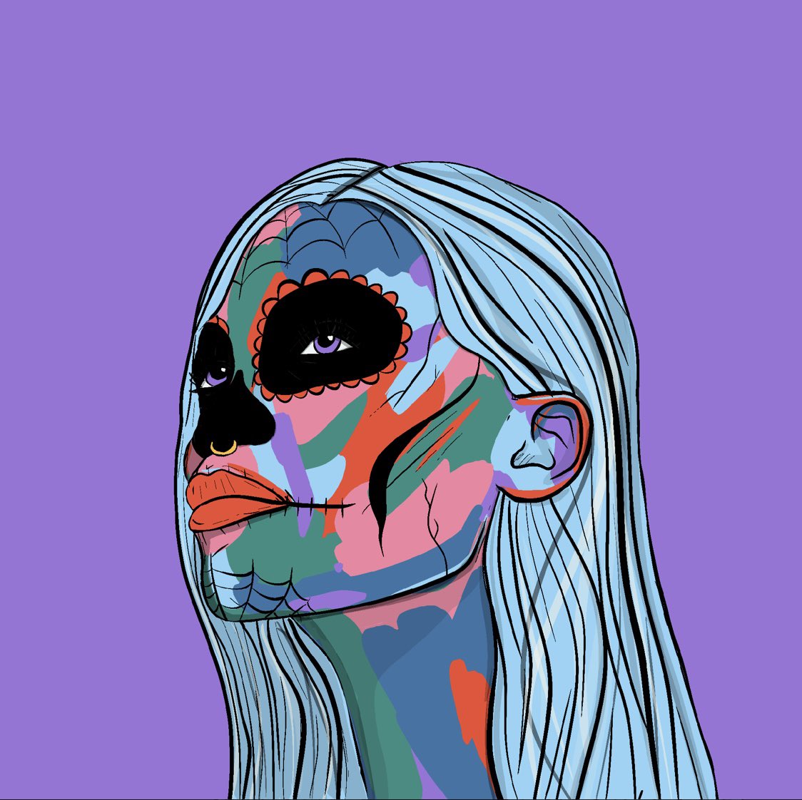 QueenHaaze's tweet photo. What my @NotYourBroNFT means to me?

I think they both represent my equal halves. One side is quiet reserved and celebrates life in spite of grief and loss... the other one is bright and uniquely, unapologetically herself, rainbow colors and all. 💜🌈
#nybfamily  #IWDNYB #LGBTQIA https://t.co/BmKDwMNOB0