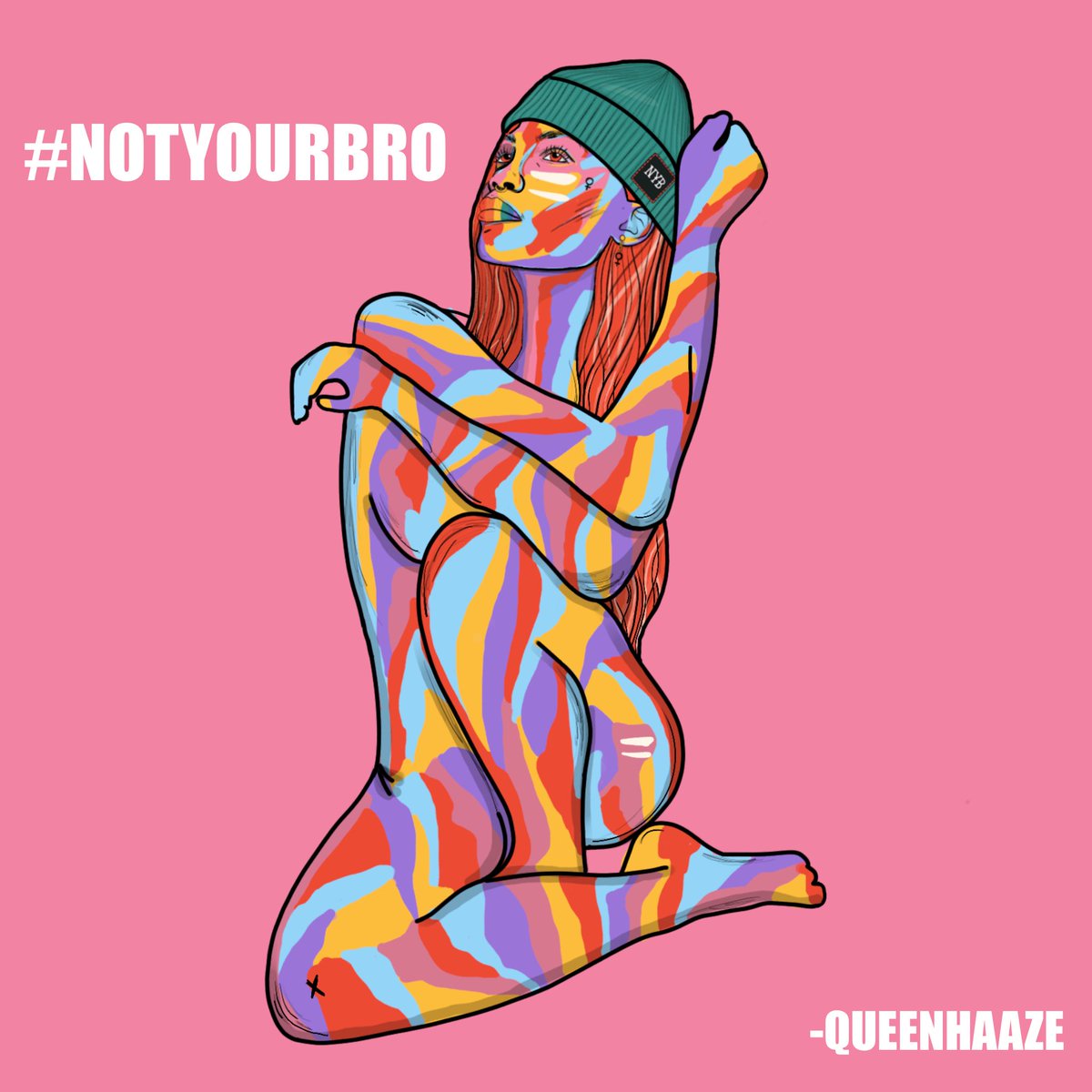 QueenHaaze's tweet photo. What my @NotYourBroNFT means to me?

I think they both represent my equal halves. One side is quiet reserved and celebrates life in spite of grief and loss... the other one is bright and uniquely, unapologetically herself, rainbow colors and all. 💜🌈
#nybfamily  #IWDNYB #LGBTQIA https://t.co/BmKDwMNOB0