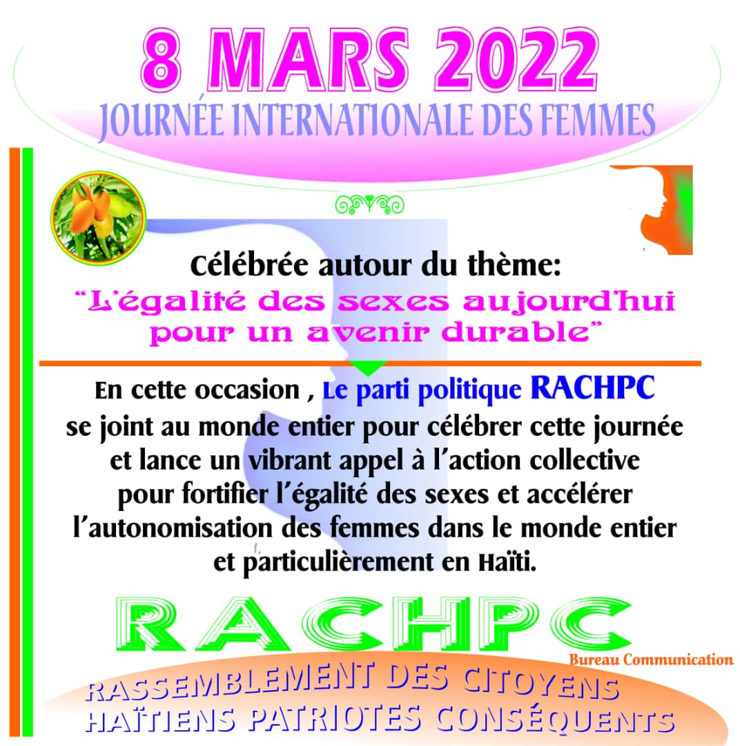 RACHPC3's tweet photo. Une pensée spéciale pour toutes les femmes du monde, particulièrement celles d'Haïti.
#8mars #femmes #egalitedesgenres #UnionDesDroites https://t.co/pRrxu9Lusn