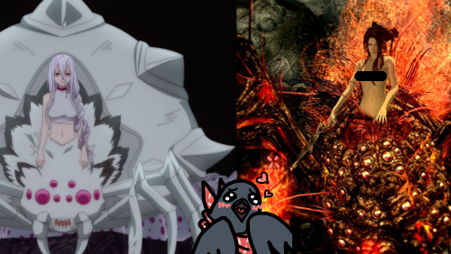caramel_bandit's tweet photo. Quelaag reminds me a lot of my favorite spider girl. Except she's on fire and trying to kill me. I hope she likes caramel candies! More #DarkSoulsRemastered today!

#VTuberEN #twitchaffiliate #Vtubird https://t.co/OCqXNKdMTV