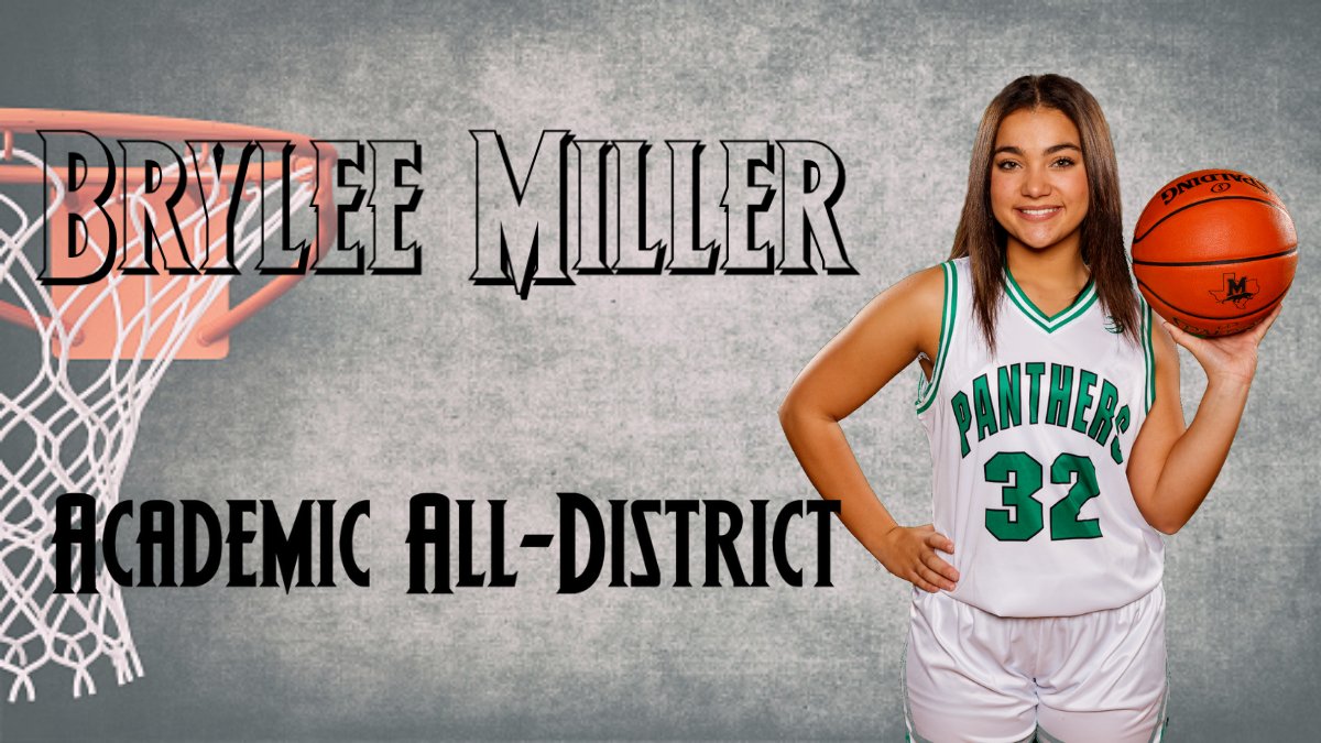 Mabank_Hoops's tweet photo. Congratulations to Brylee Miller on earning Academic All-District honors!  We are very proud of you.  #RTB #Give3Cheers https://t.co/Omi7Z26wSd