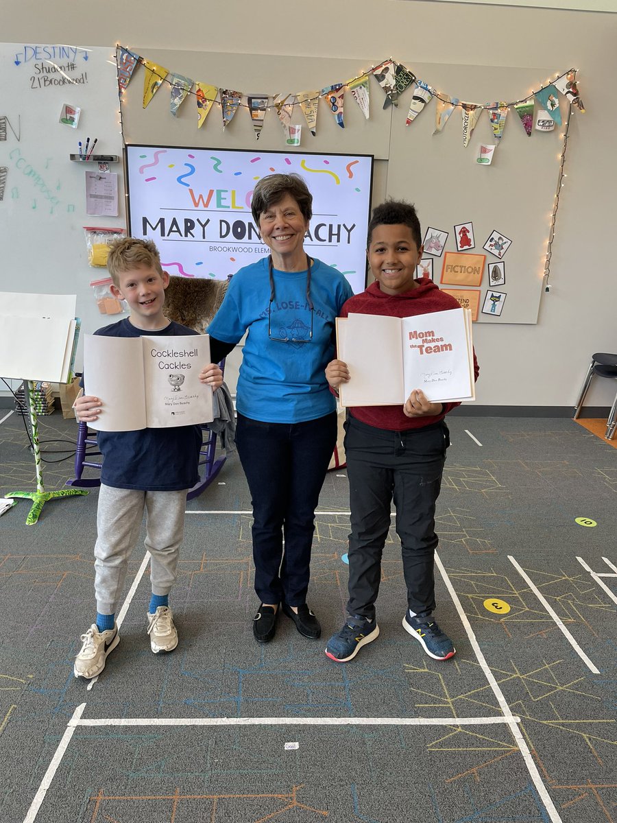 missmihelic's tweet photo. What an honor it was to have author, and former Brookwood teacher, Mary Don Beachy visit with our K-2 readers today! #bkreaders #bklibrary #authorvisit https://t.co/6t2rWjk5xW