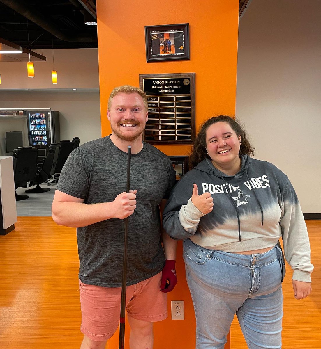 UTKStudentUnion's tweet photo. Here are some pictures from our Billiards Tournament tonight at Union Station!!
Congrats to the winner, Cannon McIntosh and our runner up, Toni Brewer!! Thanks to everyone who came out and played!🎱🏆 https://t.co/8hO29KyjTF