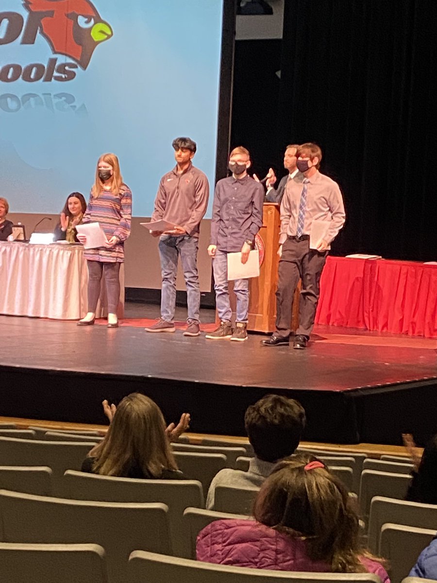 Mentor’s FOUR National Merit Finalists were recognized at the board meeting tonight. Well done, you all make Mentor proud! 👏🏻 #onceacard #nationalmerit