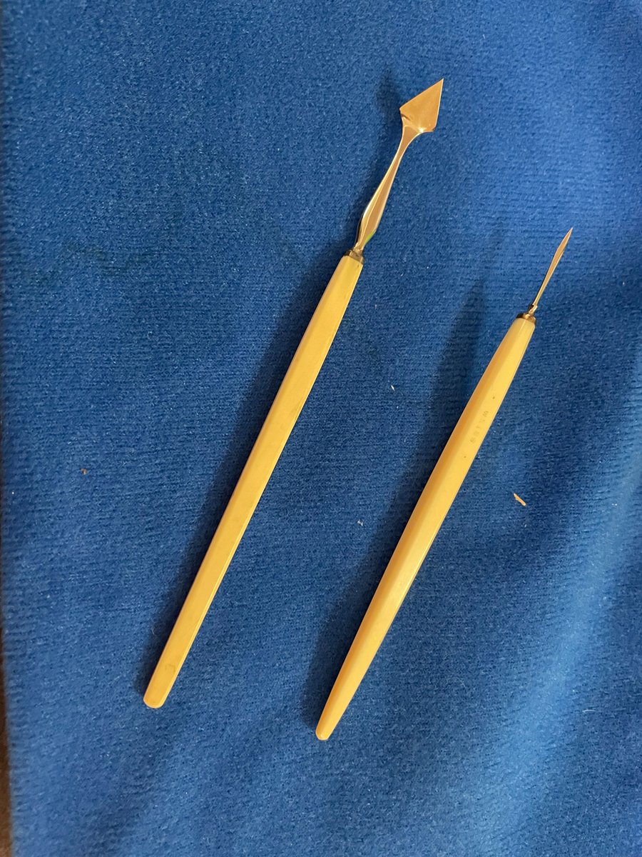 Eye_Institute's tweet image. Here are two images of old medical instruments for the Heritage Sight prompt in Glaucoma Australia's 7 Sights in 7 Days challenge! The first is of surgical tools with ivory handles, and the second is a tonometer.

#TreatYourEyes