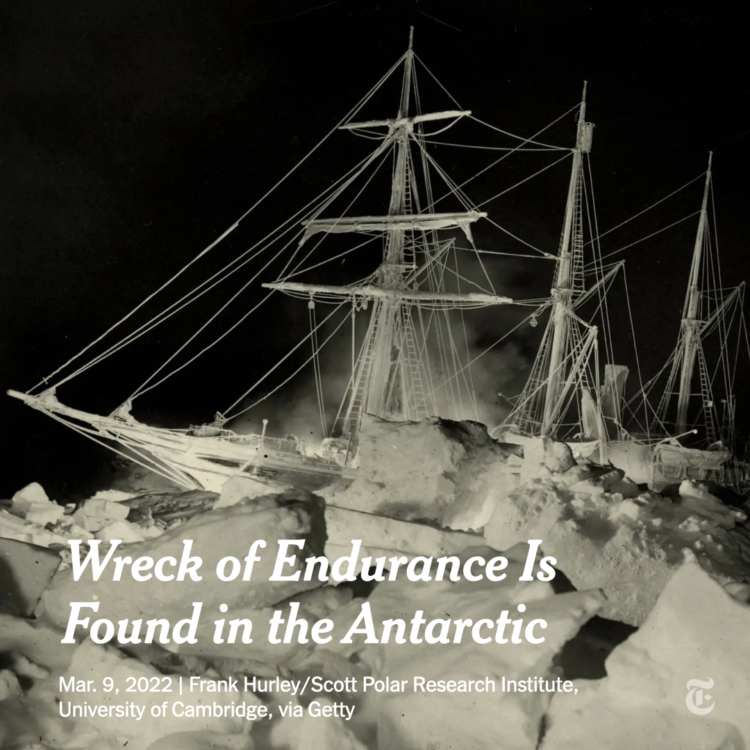 The wreck of Endurance, Ernest Shackleton's ship, is found