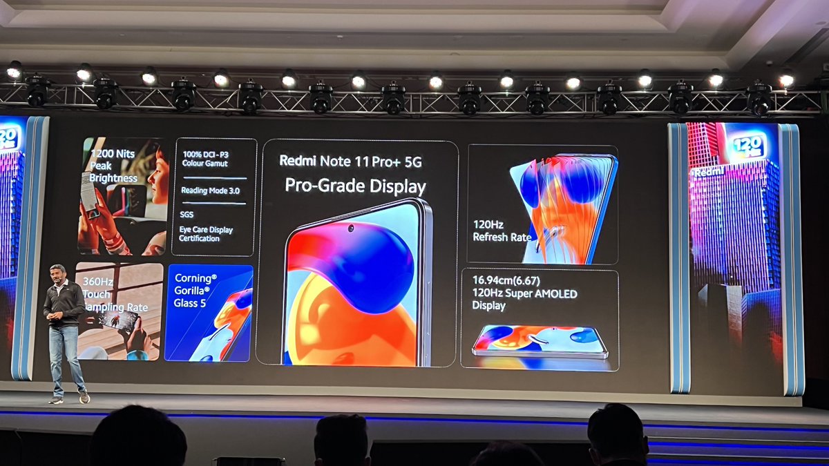 ishanagarwal24's tweet photo. Redmi Note 11 Pro+ overview in terms of Charging & Battery ⚡️, Design 🌈, Audio & Display 🔈 and Camera 📸
First Redmi Note Pro phone with 5G. Powered by Snapdragon 695. Up to 8GB+256GB & Liquid Cooling. IP53 in 🇮🇳
What do you think? 🤔
#RedmiNote11ProPlus5G #Note11ProPlus5G https://t.co/dMyyhOYGXX