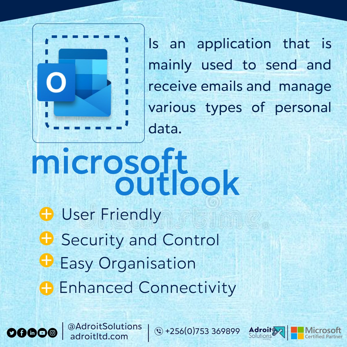 Everything you need to be your most productive and connected self—at home, on the go, and everywhere in between.
Stay up to date with both your work and personal accounts using the Outlook  application. 

#Microsoft365  #Outlook  #emails