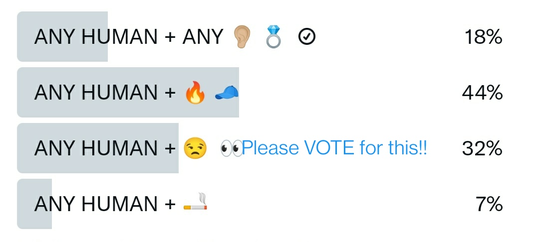 menonr1's tweet photo. Please vote for Any Human + suss eyes https://t.co/HbqFs3TwIk
