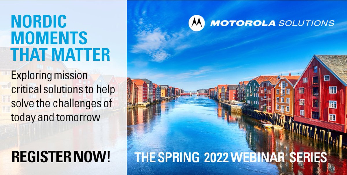 MotSolsNOR's tweet photo. From connecting first responders and protecting citizens to securing evidence and saving lives. Join our Spring 2022 NORDIC MOMENTS THAT MATTER webinars. A series of 30 minute sessions where we address the challenges you face in your operations. 
Register: https://t.co/p88HWMtwyj https://t.co/8h5X5UphEb