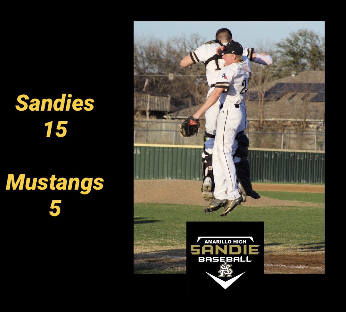 Sandies with the Win over Coronado! Great job guys!! 🌪⚾️🌪
