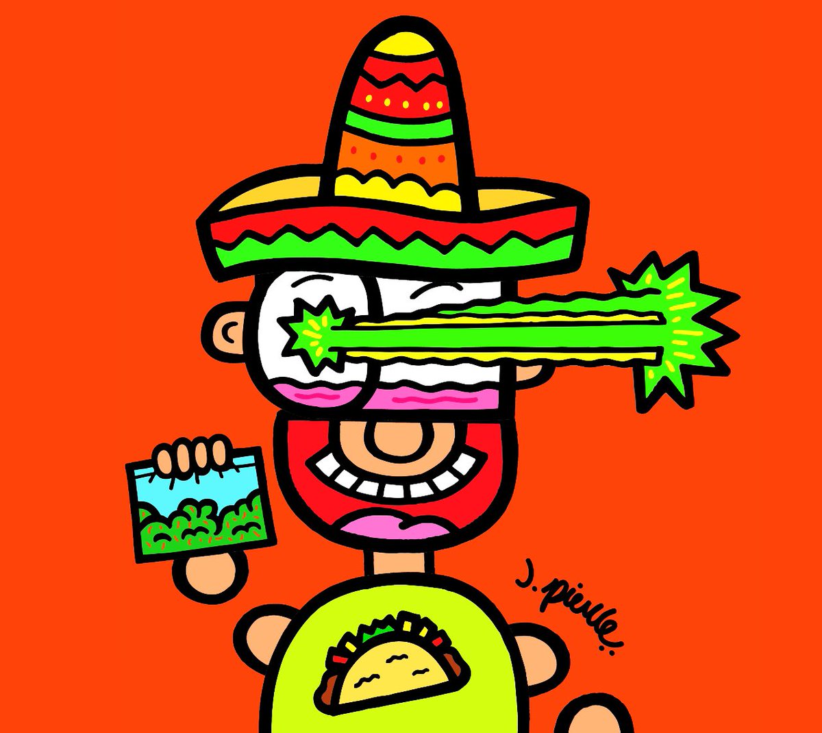 iamjpierce's tweet photo. .Happy Taco Tuesday to all my @JPandFriendsNFT friends!! 👨🏽‍🎨🔥💨❤️🌮🌎🚀🌕 

#TacoTuesday #jpierceandfriends #tacos #nftcommunity #nftart #nftartist #jpierce #artist #designer #jpierce #nftcollectors #tacolovers #foodlovers #nft #nfts https://t.co/iBnAXI72Ab
