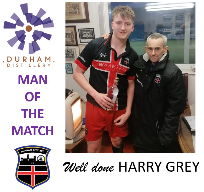 DurhamCity_AFC's tweet photo. congrats to our @DurhamDistilleryUK MOTM for tonight's game to Harry Grey (on debut) ... welcome to the club Harry
#durhamgin #durhamdistillery #supportlocal https://t.co/VVRuFrHsDc