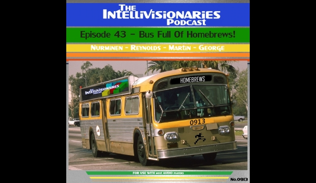 Intypodcast's tweet photo. Episode #43 is live! Our 'traditional' format returns with in-depth Homebrew coverage, the new Intellivision FAQ, the return of George, and more! Hop on the bus to Homebrew City and press play! https://t.co/tekt834SoN #retrogaming #Intellivision #podcast https://t.co/0ApnKq7iEo