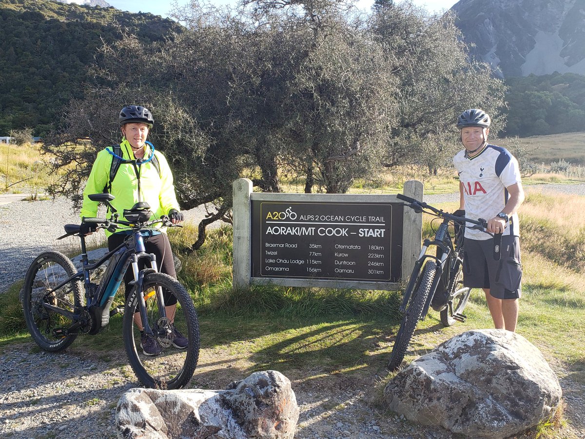 stifee1's tweet photo. Day 1 of the #Alps2Ocean complete. 75kms to Twizel. https://t.co/LsEPz2SMIu