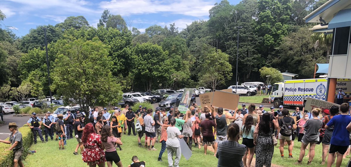 The PM came to Lismore he will not talk to the community. The community who nearly drowned. The community who came to talk to him. To talk about what they need. He sent 50 police instead.