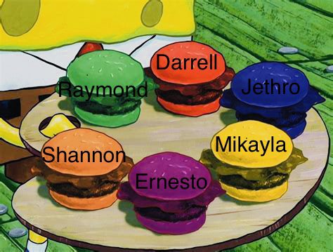 CartoonFan1987's tweet photo. Ladies and gentlemen, I presence to you, Pretty Patties, with evil robots names on them. What do you think? #okkoletsbeheroes #okko #boxmore #prettypatties #SpongeBob #cartoons #nickelodeon https://t.co/x1QW42yF92