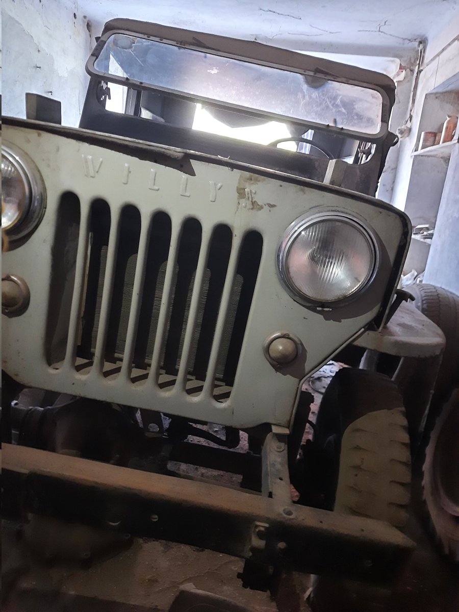 supriyamis's tweet photo. @anandmahindra Guess this is the one you are talking about? Been standing in our garage for decades now but not in working condition...can you help us get it up and working again? 
@anandmahindra #mahindra #mahindraandmahindra #jeep #willys #original #CJ3B #heritage #legacy #gooldolddays https://t.co/FLhqOP4P0L