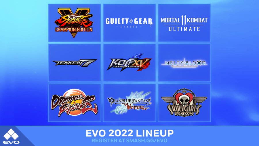 格闘ゲーム大会 Evo 22 メインタイトル9作品が発表 メルティブラッド タイプルミナ The King Of Fighters Xv が初選出 Automaton