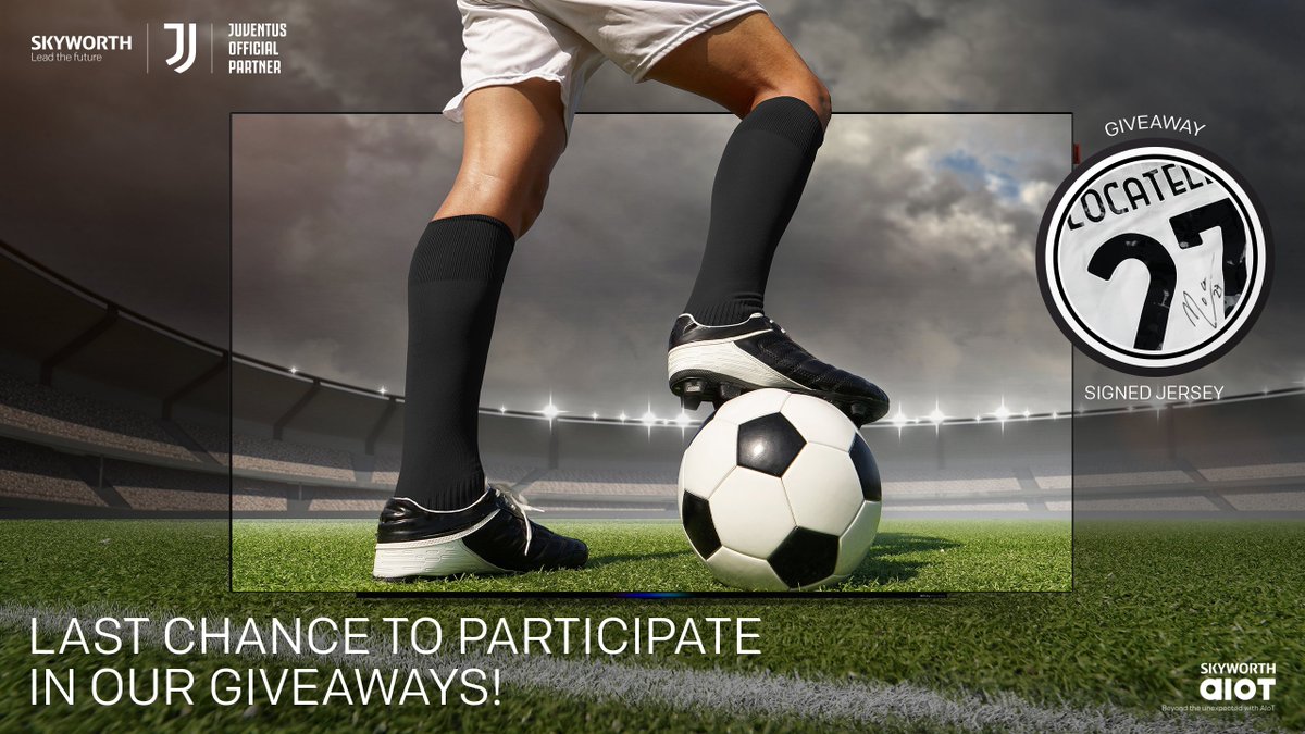 Last call from #SKYWORTH and our partner <a href="/juventusfc/">JuventusFC</a> to participate in the giveaways of this campaign. Don't miss out on your chance to win big – signed Juventus jerseys are calling your name! #PartnerTogetherLeadTheFuture #BeInnovativeBeBold