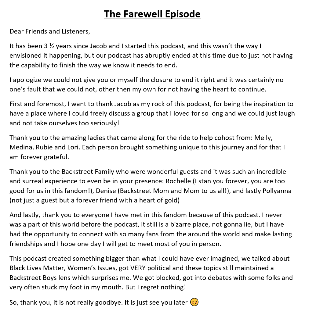 Backstreet's Back Podcast tweet media