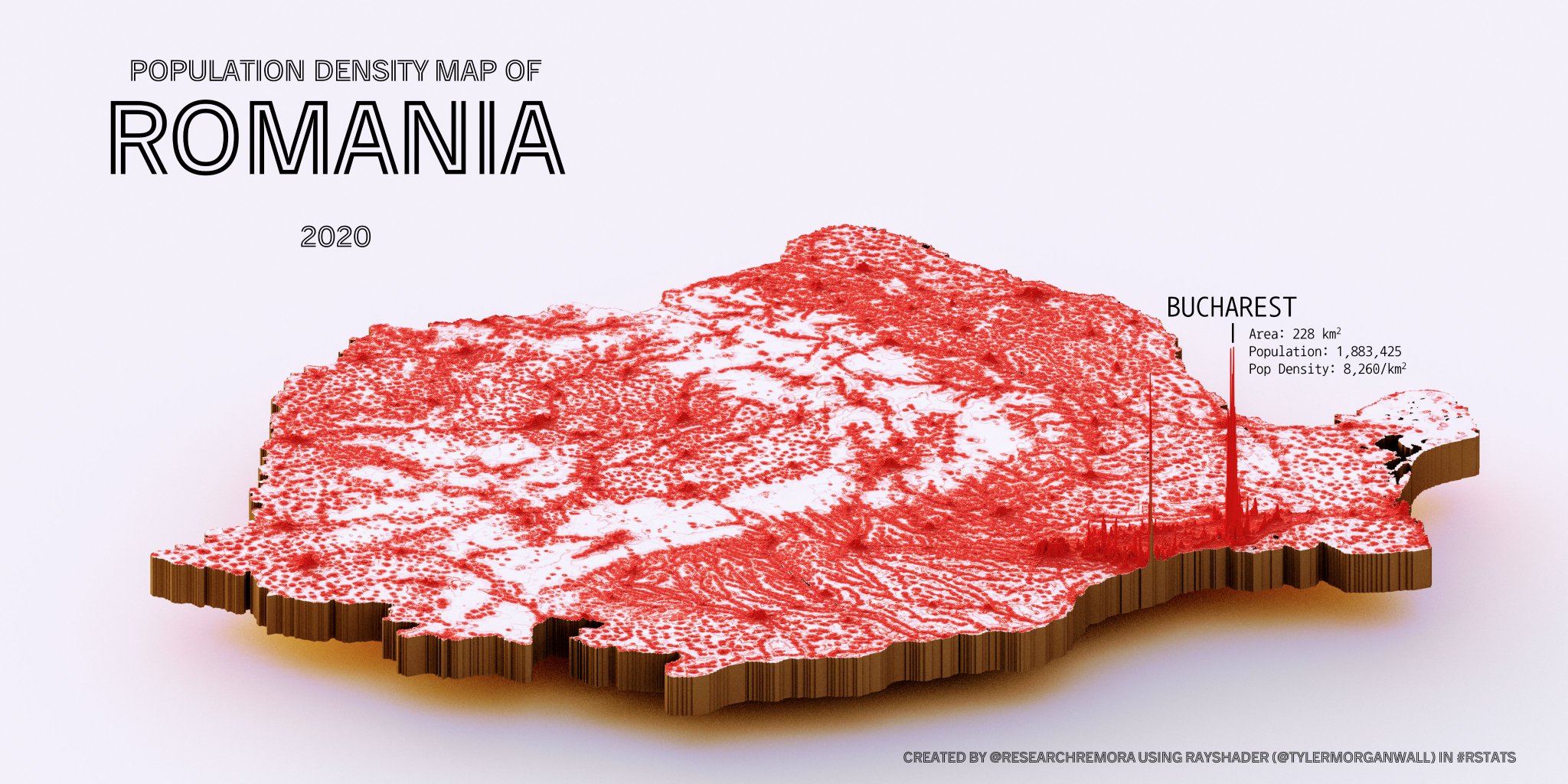 flotsam on Twitter: "One more population density map, this time of