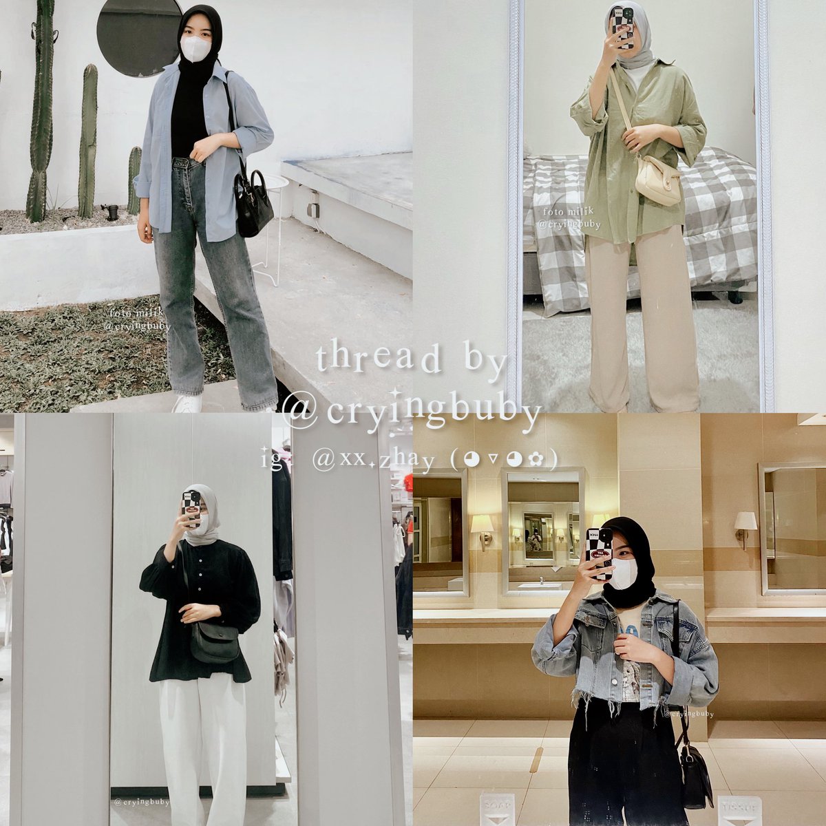 cryingbuby's tweet photo. KEMEJA / BLOUSE / OUTER 
yang aku punya (honest review) 🦋✨
— a thread. https://t.co/bxXdIZPqkV