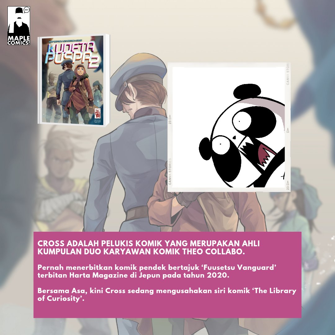 komikmaple's tweet photo. Kenali penulis-penulis siri Kudeta Puspa, @hasifrayyan dan Siti Maryam, serta illustrator @Hey_Cross.
#kudetapuspa #kudetapuspa2 #komikmaple #maplecomics https://t.co/bvQiE1qDKB