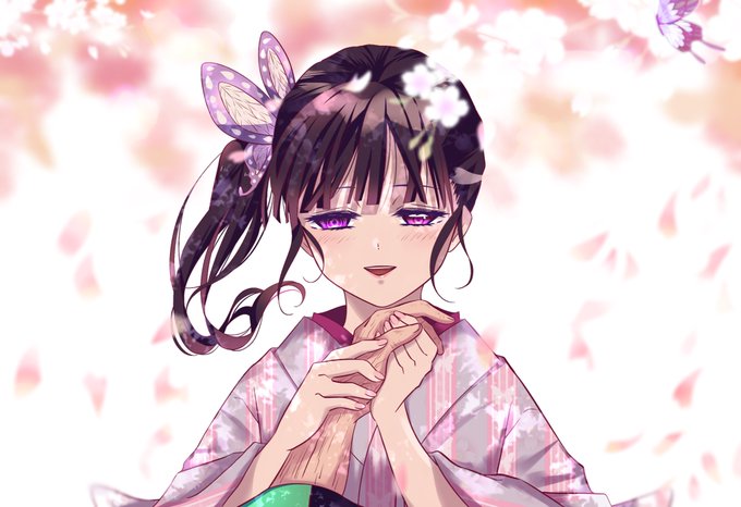 ふるさんがTwitterに投稿した栗花落カナヲ(鬼滅の刃)のイラスト。