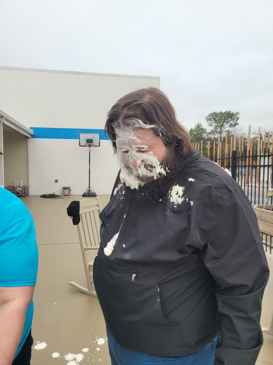 katiedid_94's tweet photo. A deal is a deal. Today I won the bet. Succeed and the reward ends with a pie to the face. In a good way. @HustleHouseMSS https://t.co/sClRzB5Ucm
